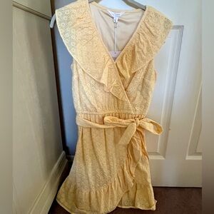 LC Lauren Conrad- Yellow Eyelet Sleeveless Dress (NWT)